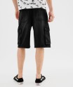 Bermuda en jean coupe cargo ample délavé homme